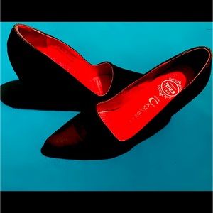 JEFFERY CAMPBELL Black Suede Platform Wedge Pumps - size US 8